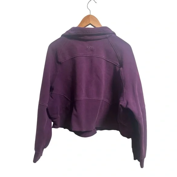 Lululemon Cropped Half Zip Hoodie Plum Purple XL/XXL - Picture 2 of 4
